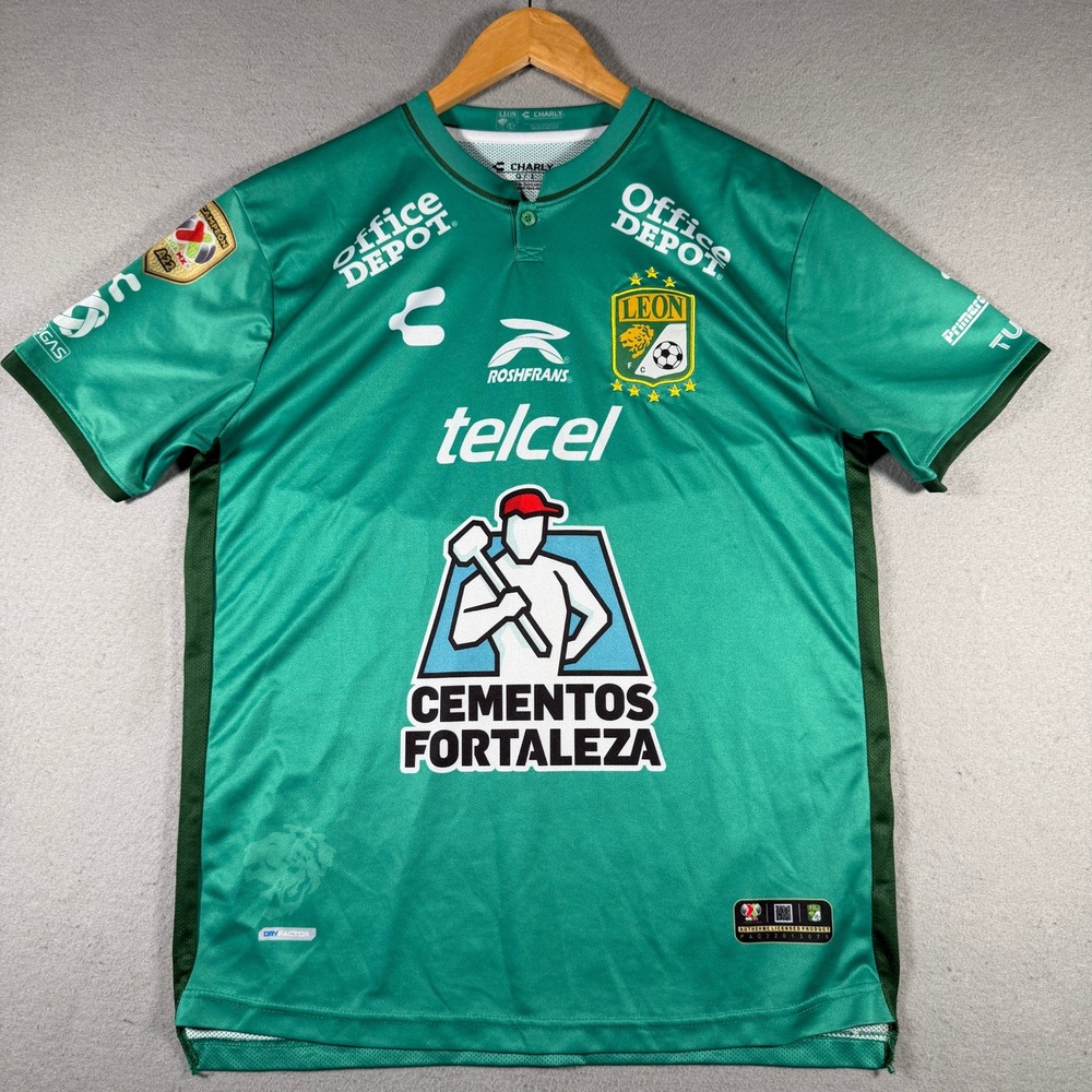 Charly Club Leon 2022-2023 Home Jersey Green Mens Large Liga MX Soccer Kit #2